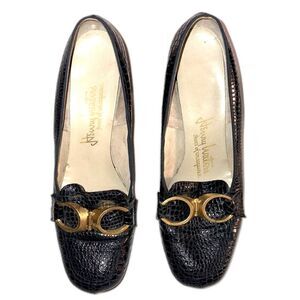 Henry Waters vintage block heel blue pumps 6.5N